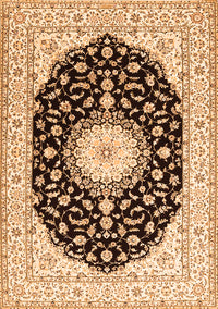 Medallion Orange Traditional Rug, tr4591org