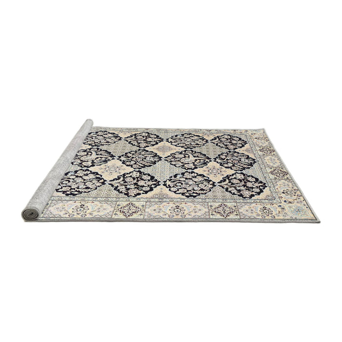 Sideview of Machine Washable Traditional Champagne Beige Rug, wshtr4592