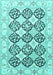 Machine Washable Persian Turquoise Traditional Area Rugs, wshtr4592turq