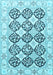 Machine Washable Persian Light Blue Traditional Rug, wshtr4592lblu