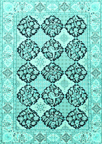 Persian Turquoise Traditional Rug, tr4592turq