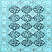 Square Persian Light Blue Traditional Rug, tr4592lblu