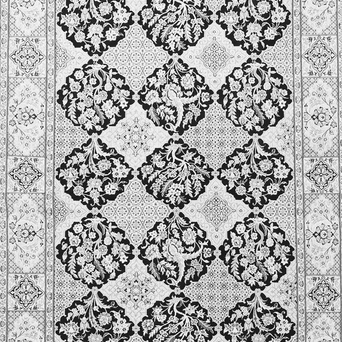 Serging Thickness of Machine Washable Persian Gray Traditional Rug, wshtr4592gry