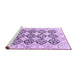 Sideview of Machine Washable Persian Purple Traditional Area Rugs, wshtr4592pur