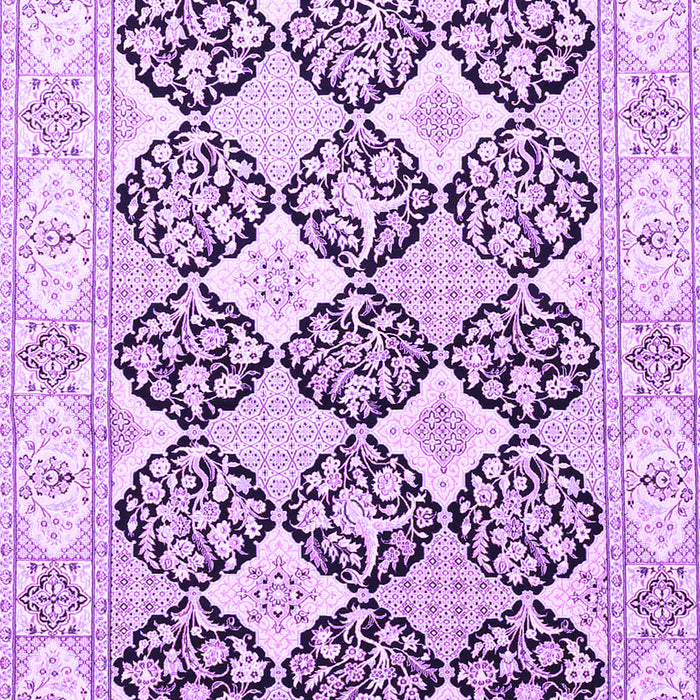 Machine Washable Persian Purple Traditional Area Rugs, wshtr4592pur