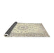 Sideview of Traditional Peach Beige Medallion Rug, tr4593