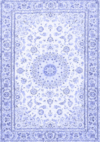 Medallion Blue Traditional Rug, tr4593blu