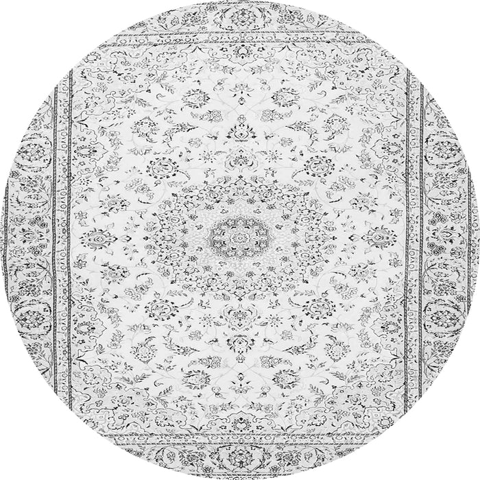Square Medallion Gray Traditional Rug, tr4593gry