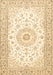 Machine Washable Medallion Brown Traditional Rug, wshtr4593brn