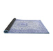 Sideview of Medallion Blue Traditional Rug, tr4593blu