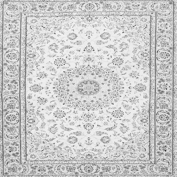 Serging Thickness of Medallion Gray Traditional Rug, tr4593gry