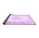 Sideview of Medallion Purple Traditional Rug, tr4593pur