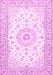 Medallion Pink Traditional Rug, tr4593pnk