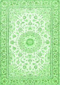 Medallion Green Traditional Rug, tr4593grn