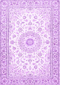 Medallion Purple Traditional Rug, tr4593pur