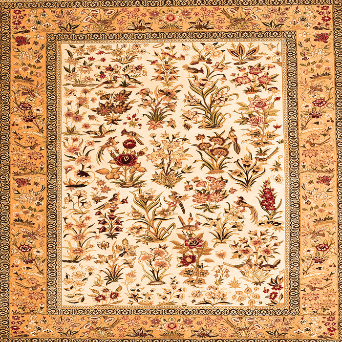 Serging Thickness of Persian Orange Traditional Rug, tr4594org