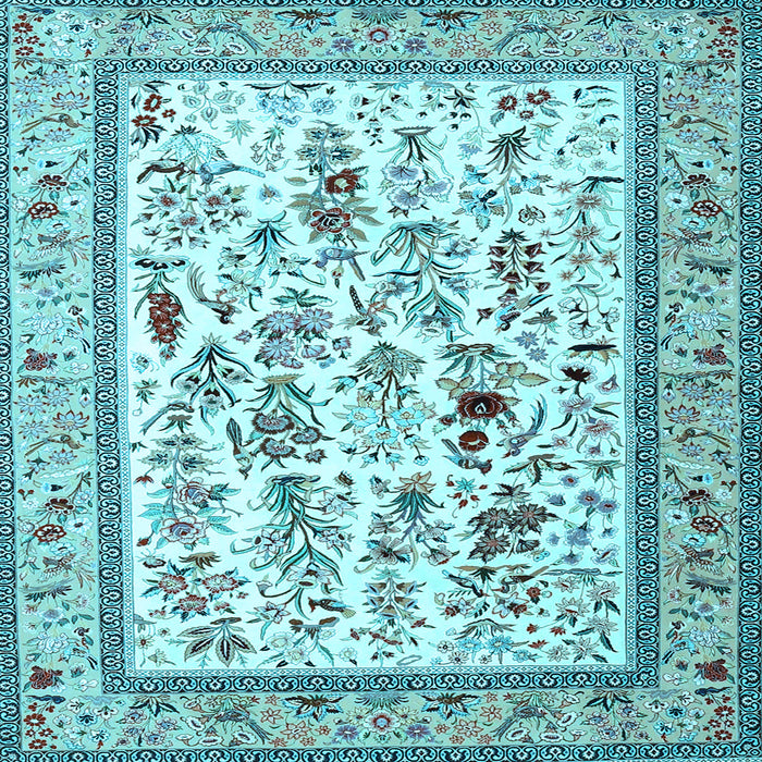 Square Persian Light Blue Traditional Rug, tr4594lblu