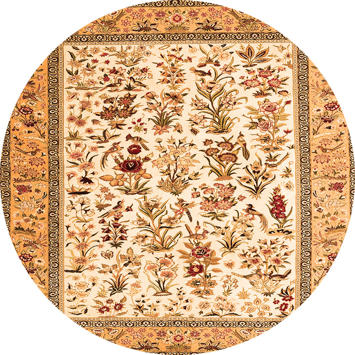 Square Persian Orange Traditional Rug, tr4594org