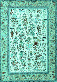 Persian Turquoise Traditional Rug, tr4594turq