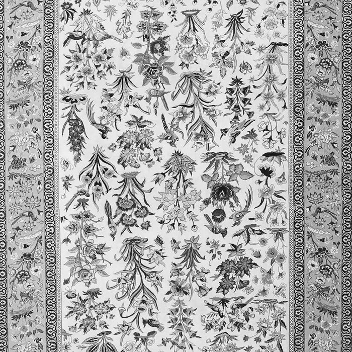 Serging Thickness of Machine Washable Persian Gray Traditional Rug, wshtr4594gry