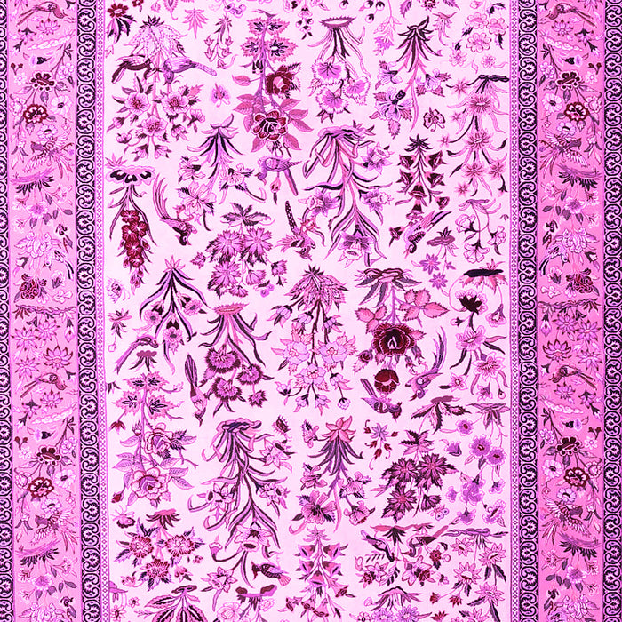 Machine Washable Persian Pink Traditional Rug, wshtr4594pnk