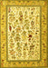 Machine Washable Persian Yellow Traditional Rug, wshtr4594yw