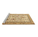 Sideview of Machine Washable Persian Brown Traditional Rug, wshtr4594brn