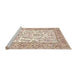 Sideview of Machine Washable Traditional Orange Salmon Pink Rug, wshtr4595