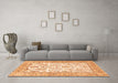 Machine Washable Persian Orange Traditional Area Rugs in a Living Room, wshtr4595org