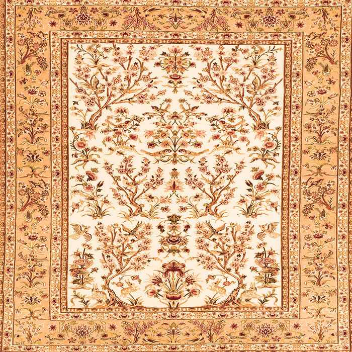 Serging Thickness of Persian Orange Traditional Rug, tr4595org