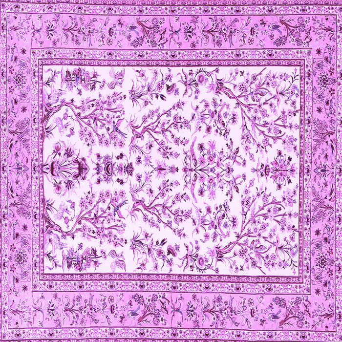 Square Persian Purple Traditional Rug, tr4595pur