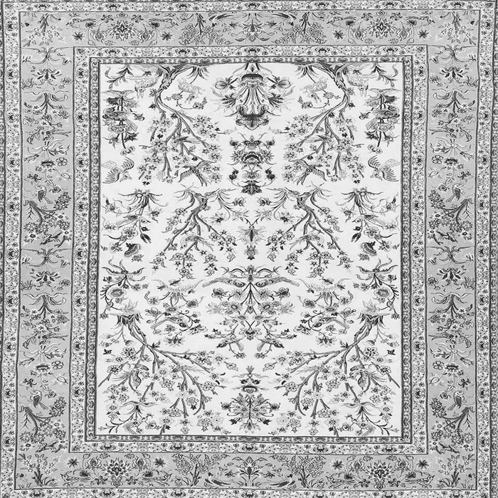 Serging Thickness of Persian Gray Traditional Rug, tr4595gry