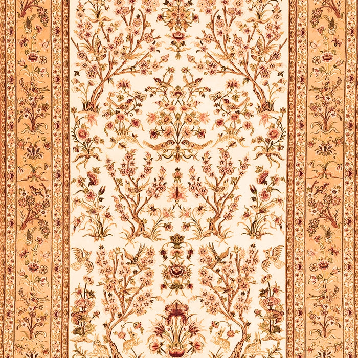 Serging Thickness of Machine Washable Persian Orange Traditional Area Rugs, wshtr4595org