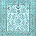 Square Persian Light Blue Traditional Rug, tr4595lblu