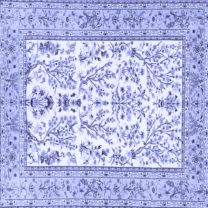 Square Persian Blue Traditional Rug, tr4595blu