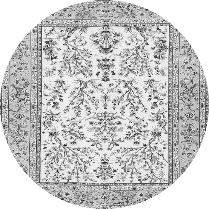 Square Persian Gray Traditional Rug, tr4595gry