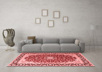 Machine Washable Persian Red Traditional Rug, wshtr4596red