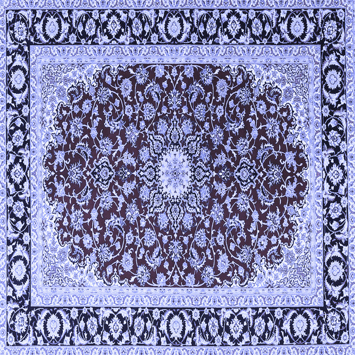 Square Persian Blue Traditional Rug, tr4596blu