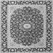 Round Machine Washable Persian Gray Traditional Rug, wshtr4596gry