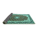 Sideview of Persian Turquoise Traditional Rug, tr4596turq