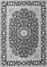 Serging Thickness of Machine Washable Persian Gray Traditional Rug, wshtr4596gry