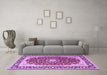 Machine Washable Persian Purple Traditional Area Rugs in a Living Room, wshtr4596pur