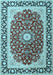 Machine Washable Persian Light Blue Traditional Rug, wshtr4596lblu