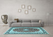 Machine Washable Persian Light Blue Traditional Rug in a Living Room, wshtr4596lblu