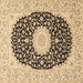 Square Machine Washable Medallion Brown Traditional Rug, wshtr4597brn