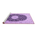 Sideview of Machine Washable Medallion Purple Traditional Area Rugs, wshtr4597pur