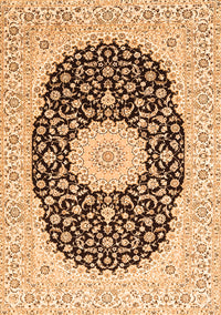 Medallion Orange Traditional Rug, tr4597org