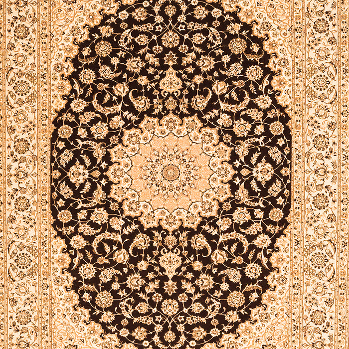 Medallion Orange Traditional Rug, tr4597org