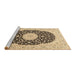 Sideview of Machine Washable Medallion Brown Traditional Rug, wshtr4597brn