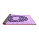 Sideview of Medallion Purple Traditional Rug, tr4597pur